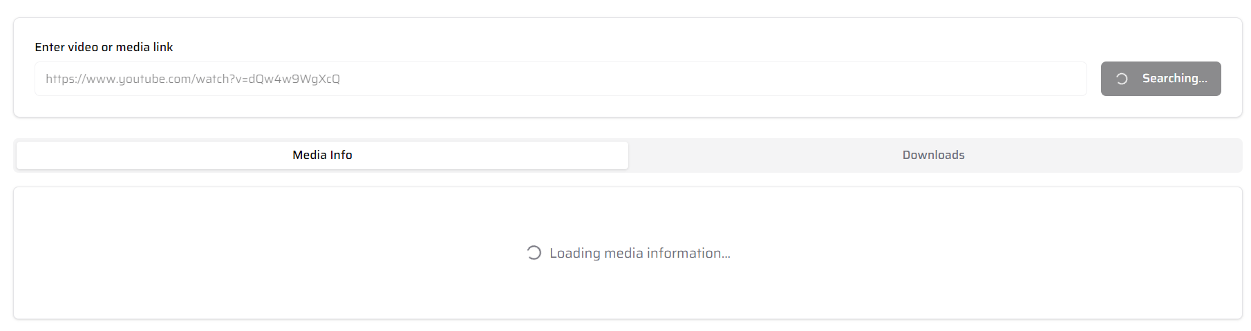 Pasting a URL into Social Saver and clicking Search