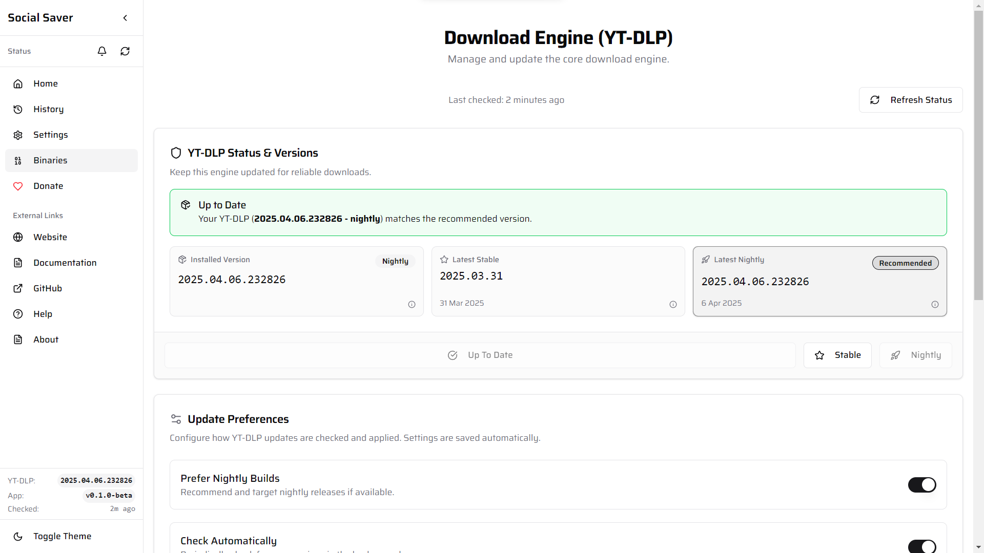 Social Saver Dependency and Engine Management