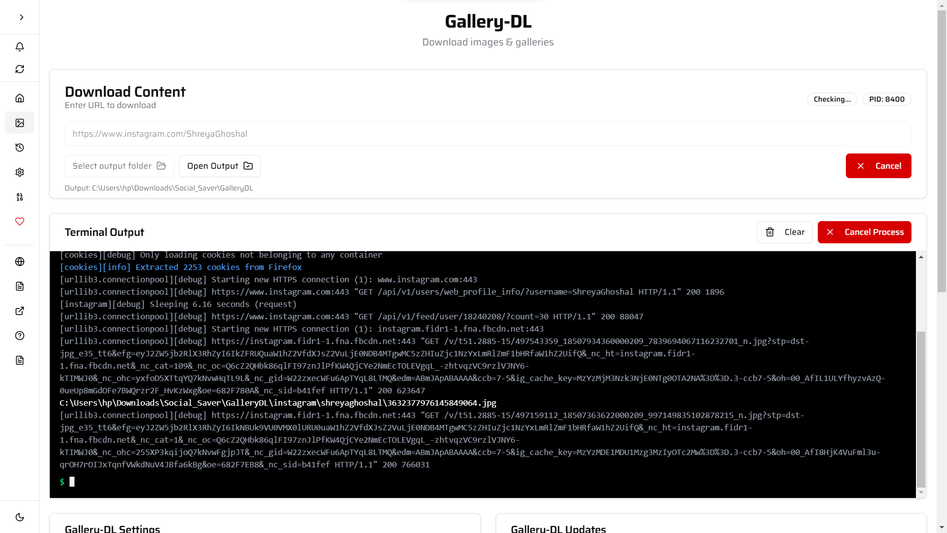 Social Saver Gallery and Image Downloader